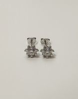 Ohrstecker 925 Silber Vergoldet Moissanite 1.00ct GRA Zertif