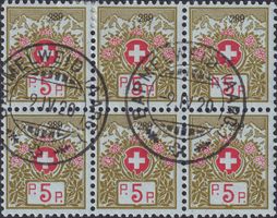 1920, PORTOFREIHEIT von BARMELWEID (AG) toller 6er-Block !