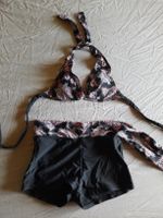 Bikini Oberteil & Hotpants mit Blumenmuster - Gr. S🏝🌞🌺