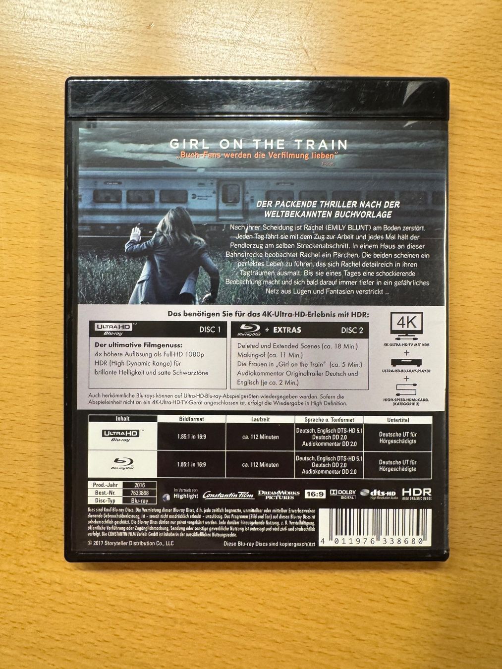 Tutti i DVDs: Girl on the Train 4k UHD Blu Ray – Usato da Schwerzenbach venduto da ste_pp82 1