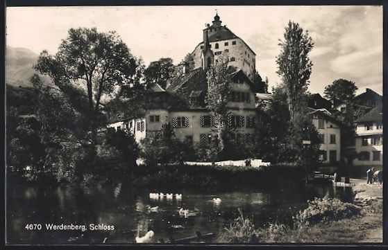 Cartoline postali: AK Werdenberg, Ansicht vom Schloss, 1926 – Usato da Berlin venduto da bartko-reher