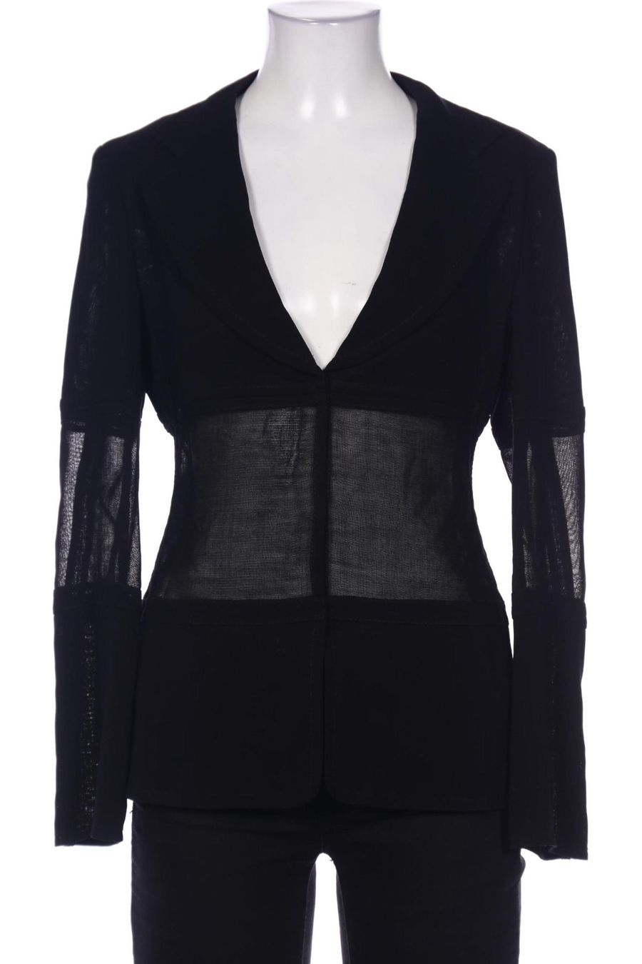 Strenesse Giacche: Strenesse Blazer 36 100% Wolle transparente Einsätze schwarz – Usato da Lichtensteig venduto da mosovi