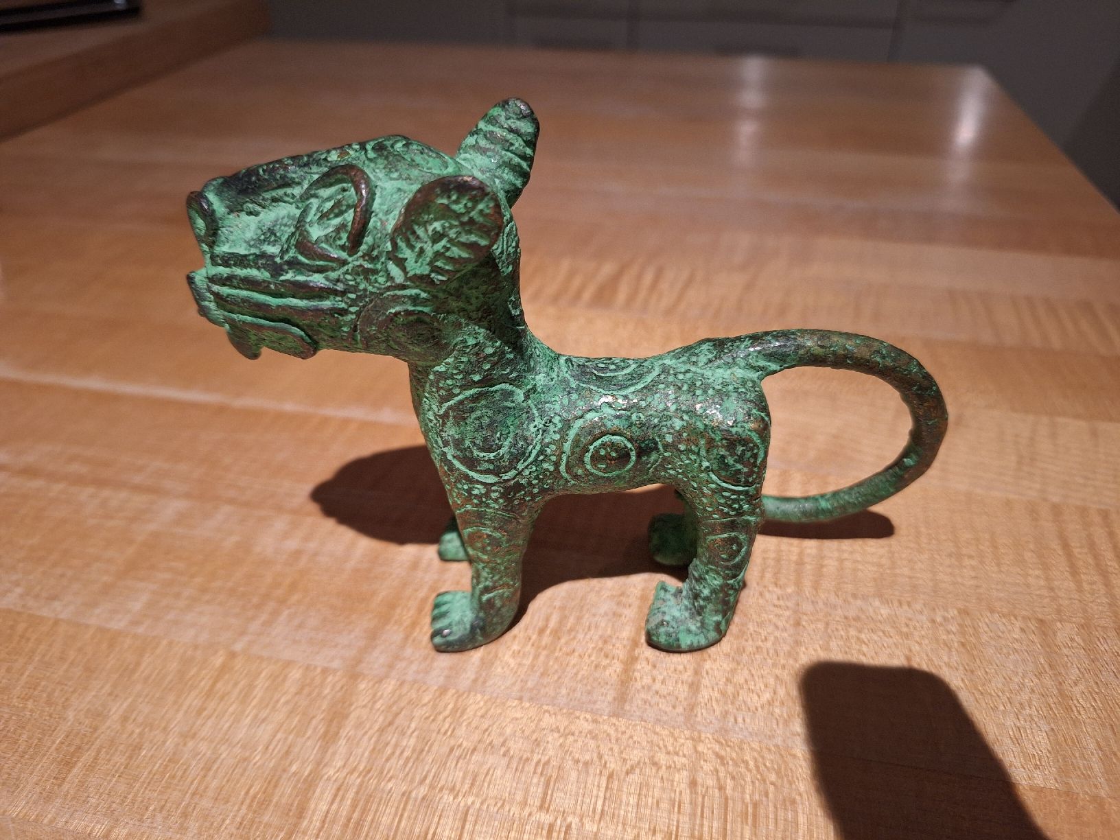 Figuren: Antike Bronze Figur Loepard Benin – Gebraucht aus Dornach von bals28
