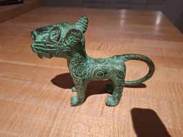 Antike Bronze Figur Loepard Benin