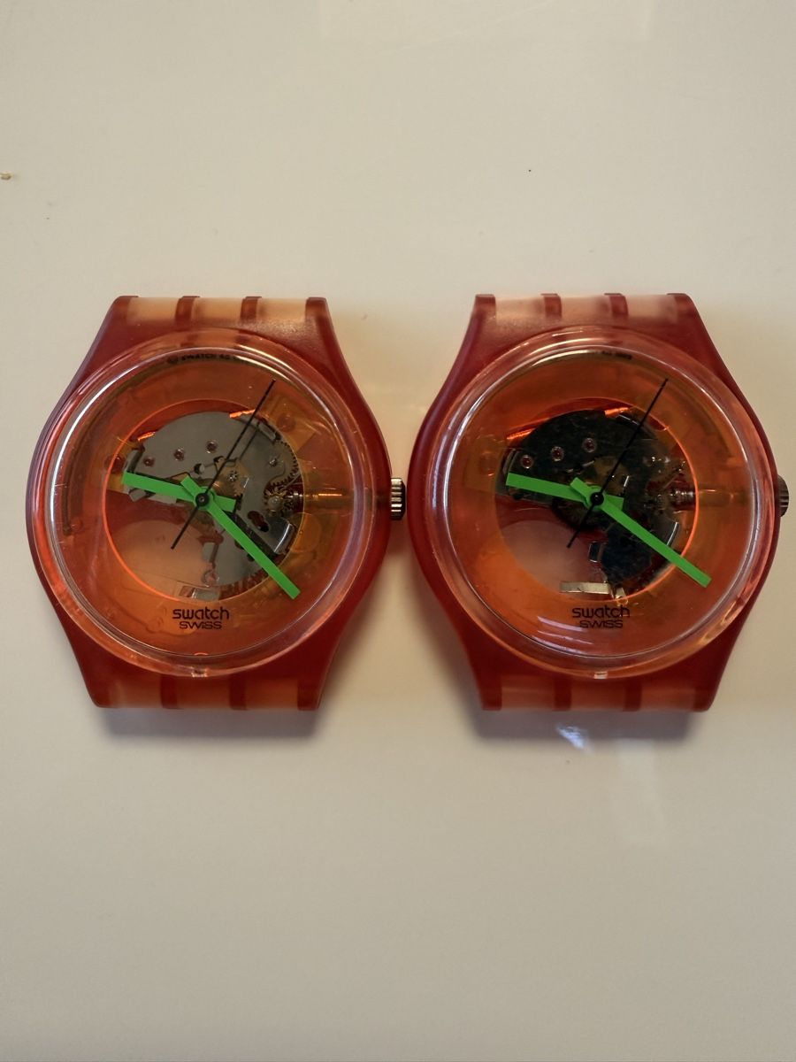 Swatch Orologi: 2 Swatch Gehäuse leer Prototyp – Difettoso da Appenzell venduto da BumpRiver