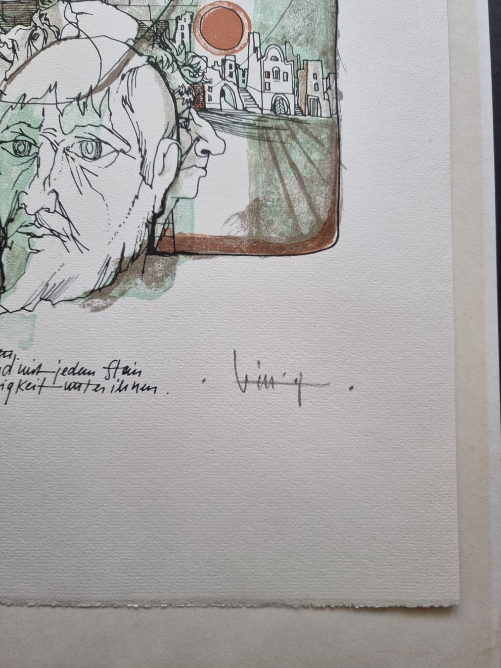 Grafica & Litografie: RENÉ VILLIGER LITHOGRAPHIE SIGNIERT – Usato da Gersau venduto da grafik-kunst 4