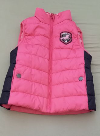 Kinder-Weste Riding Camp pink dunkelblau Grösse 128