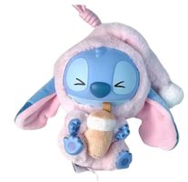Labubu STITCH Disney rose Neuf MILK TEA DESIRE