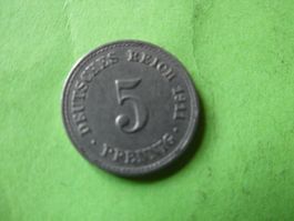 Dt. Reich 1911 A, 5 Pfennig