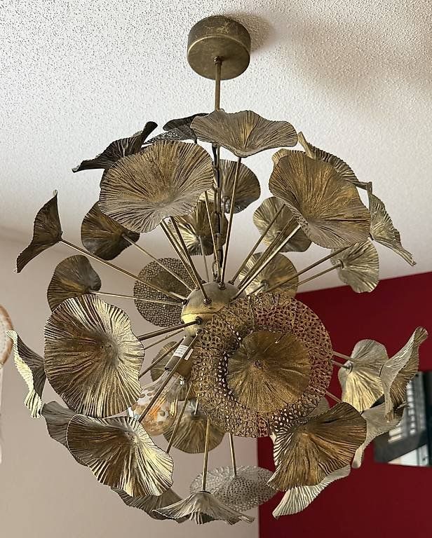 Lampadari & plafoniere: Elegante Design-Hängeleuchte in gold/bronzefarbe – Usato da Mellingen venduto da hirschhotel6 2