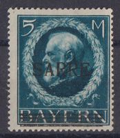 Saargebiet 1920: 5 M. Freimarken * - Kat. 1000.--