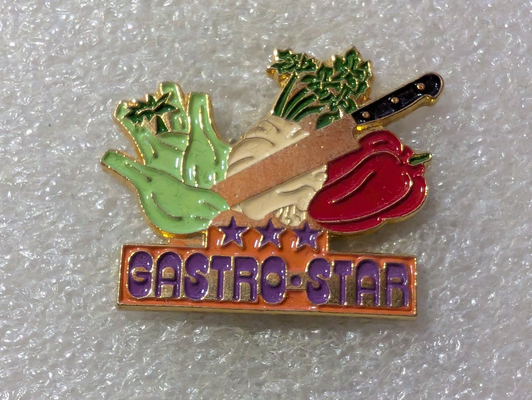 Placchette & Badge: Ansteckpin 108: Gastro Star – Usato da Oppligen venduto da Pin-Fall-Shop