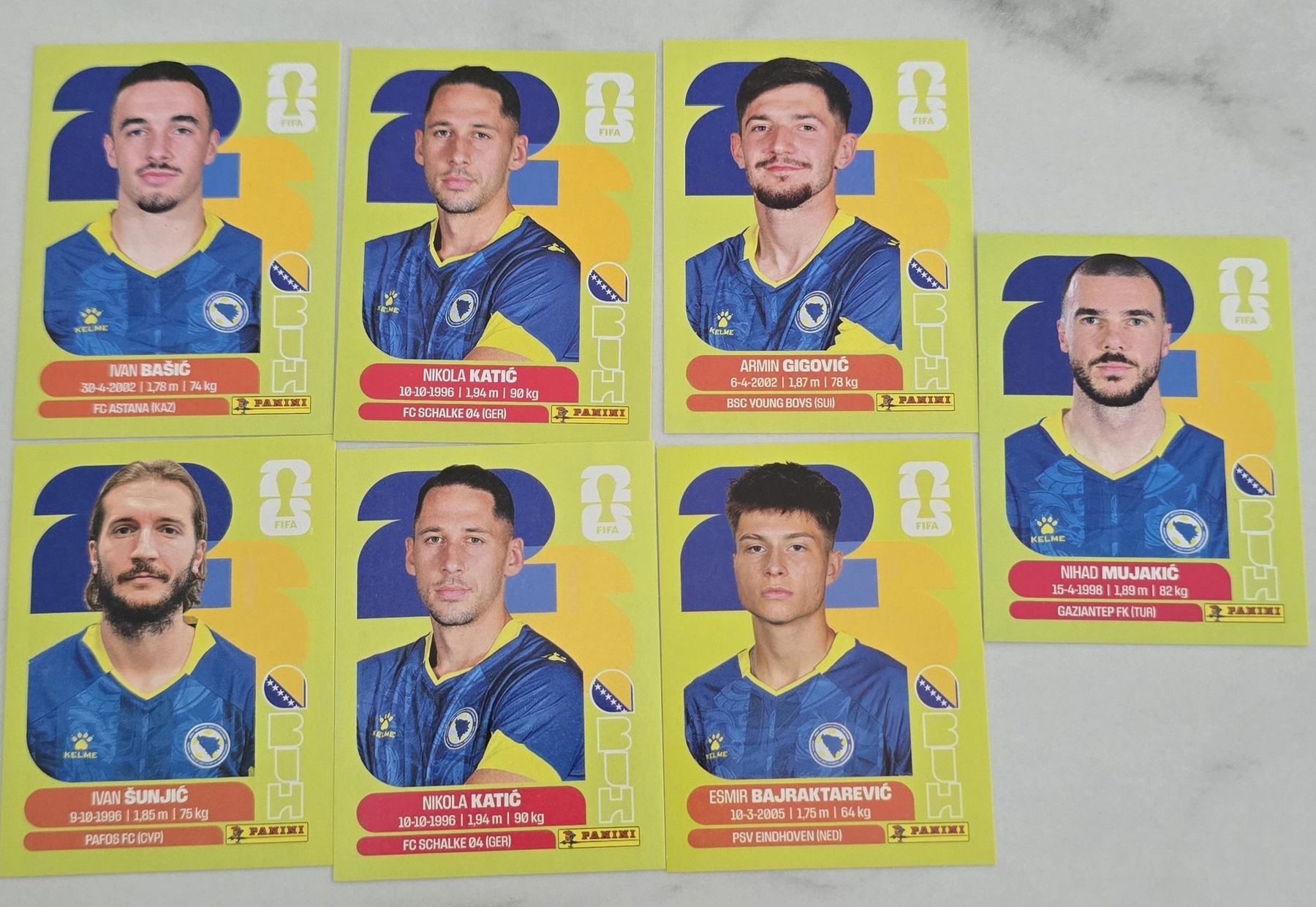 Panini Carte collezionabili: Lot de 7 stickers Panini- BiH – Nuovo (secondo la descrizione) da Yverdon-les-Bains venduto da maleckyFCB