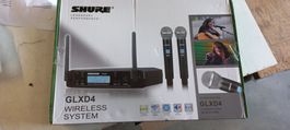 Shure GLXD4 Funkmikrofon-System mit 2 Mikrofonen neu