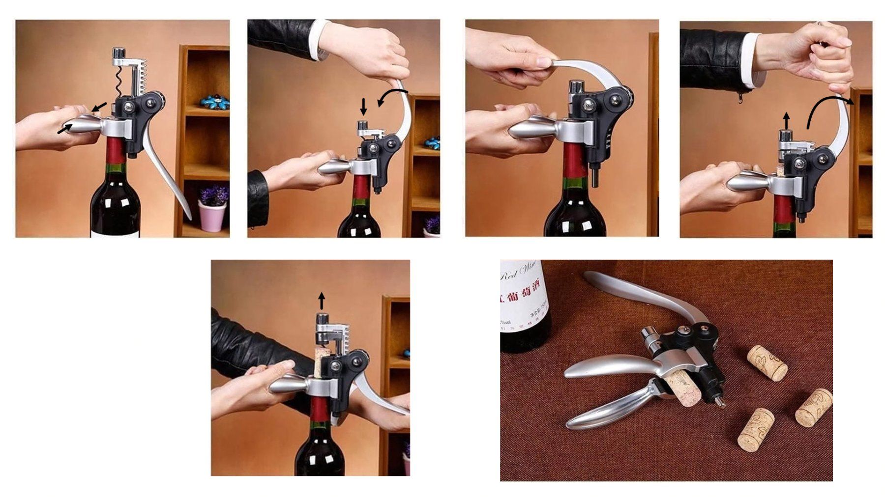 Apribottiglie & Tappi per chiusura: Luxus-Korkenzieher mit Folienschneider – Nuovo e nell'imballaggio originale da Lütisburg venduto da wiesenpippau 8
