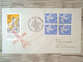 TR54 Enveloppe + Timbre Suisse 1961