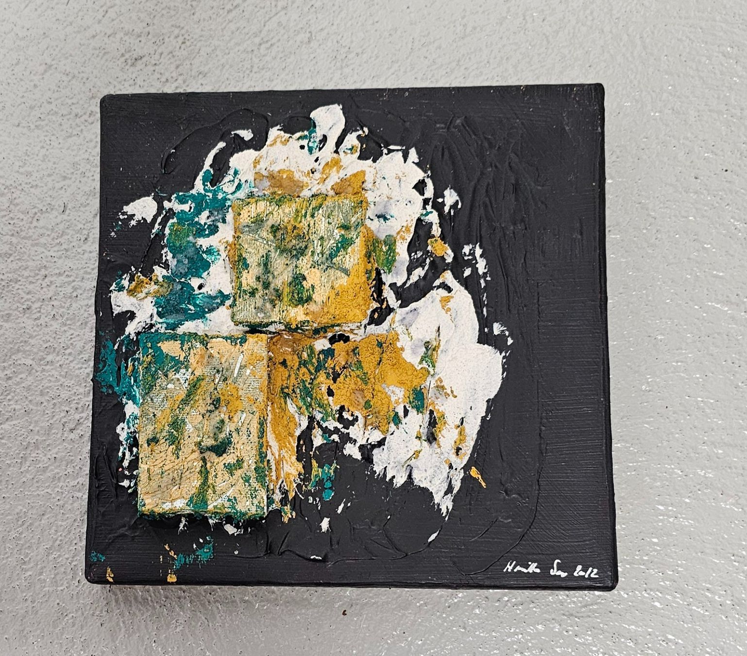Gemälde: Dreiteilige Collage, abstrakte Kunst-Bilder – Gebraucht aus Oetwil a.d. Limmat von grisilisi 3