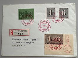 1943 GEPH Genf Einges.Brief W17L+R (ET) +W12+13+W15