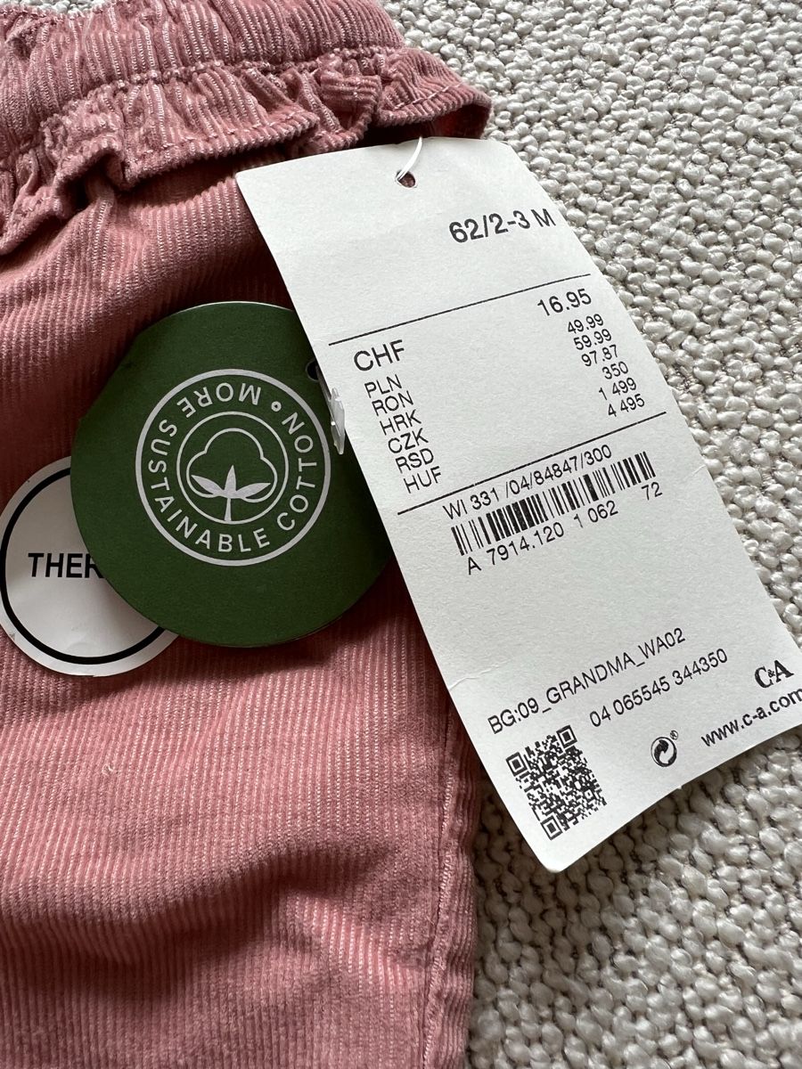C&A Pantaloni: New tag C&A baby pants size 62 – Nuovo e nell'imballaggio originale da Zürich venduto da dor_9l9g 3