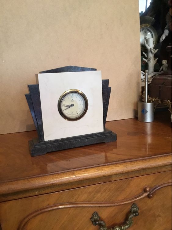 Orologio da parete in ferro colore nero e crema per salotto e cucina