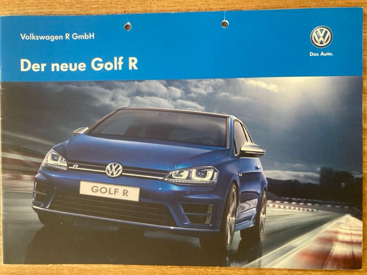 VW Documenti: Original Prospekt VW Golf 7 R – Usato da Winterthur venduto da Tongsaibay