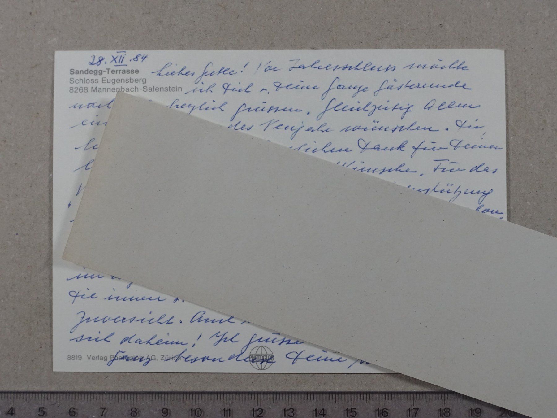 Cartoline postali: Mannenbach - Salenstein, Schloss Eugensberg – Usato da Lenzburg venduto da fh1 1