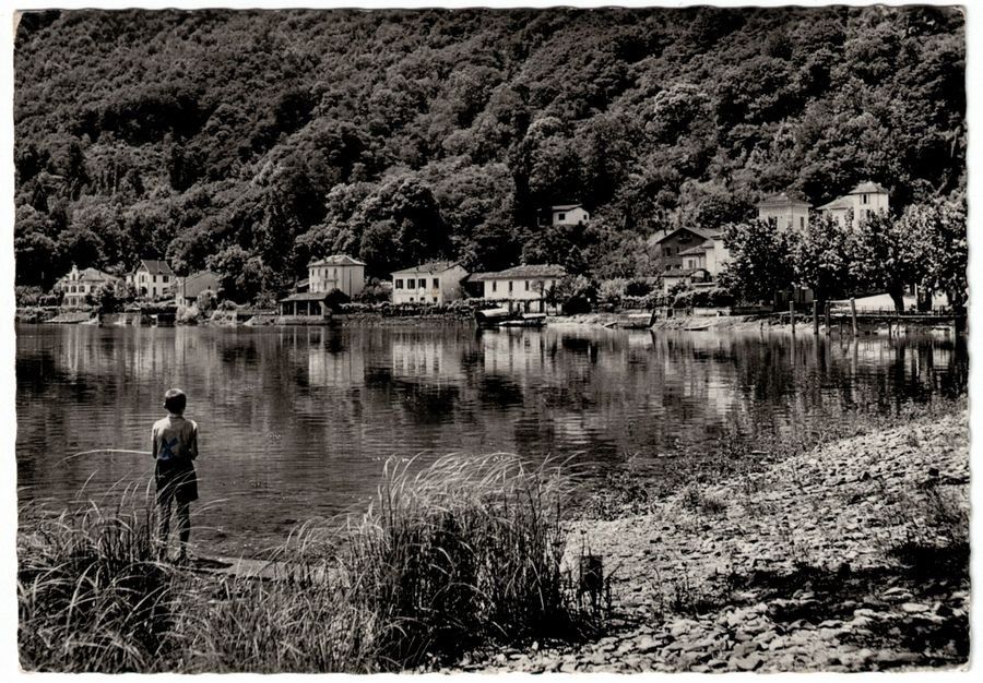 Cartoline postali: Caslano, circolata 1962 – Usato da Frauenfeld venduto da POML