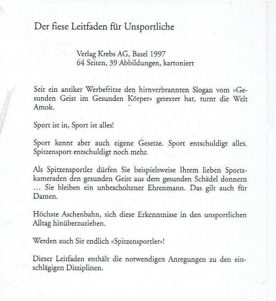 Libri: Spitzensportler – Nuovo e nell'imballaggio originale da Flims - Dorf venduto da Stagediver 1