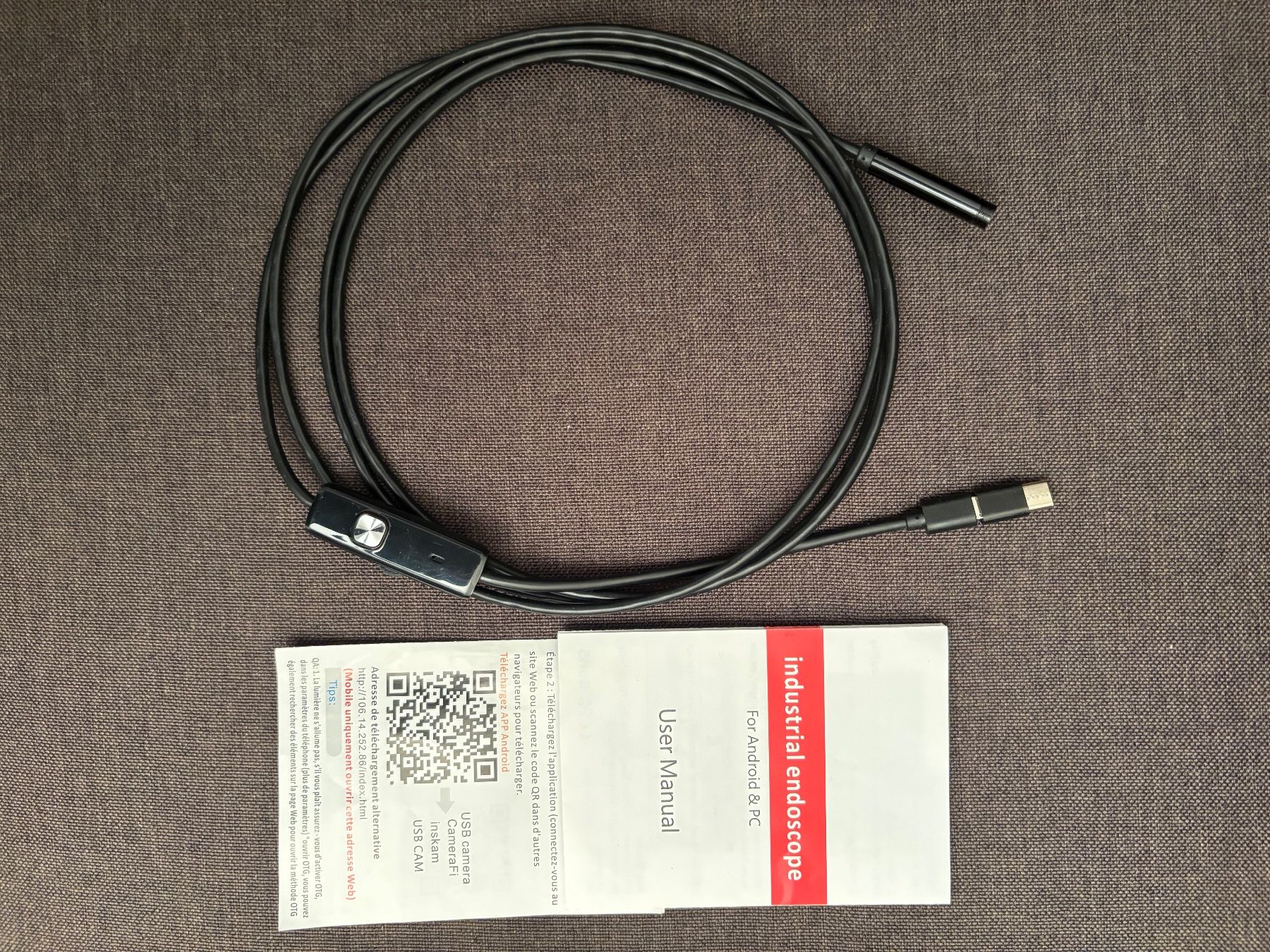 Misurare: Endoscope pour téléphone portable Androïde – Nuovo (secondo la descrizione) da Clarens venduto da Scottoara 2