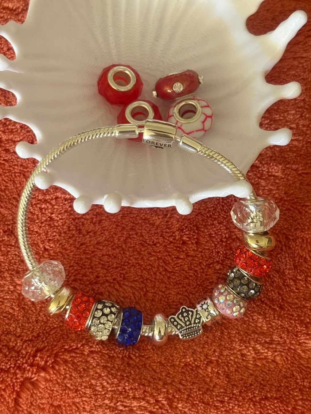Bracciali & Braccialetti: Luxus Elegante 19 cm Armband/Beads Farbe :Silber/Multicolore – Nuovo (secondo la descrizione) da Biel-Bienne venduto da Roserosse13 1