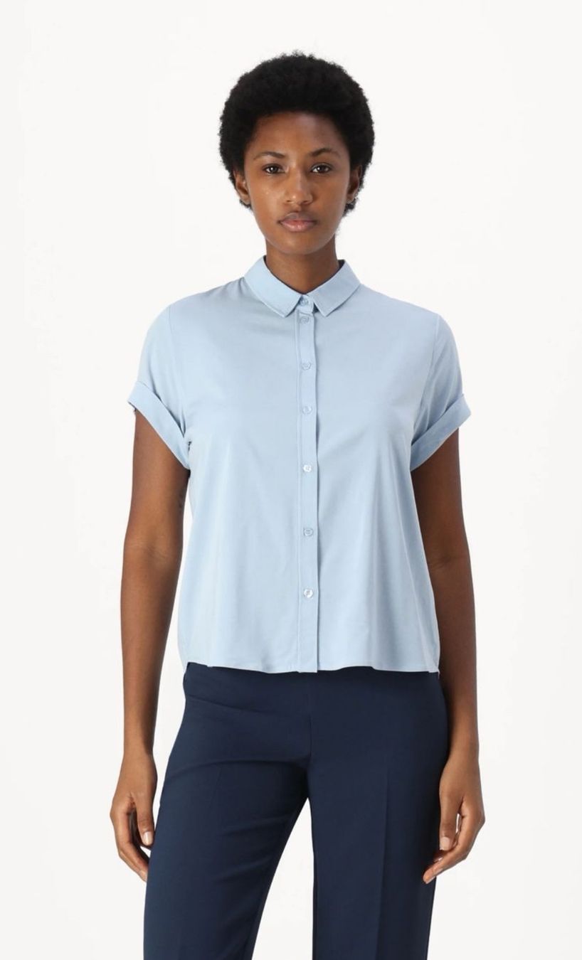 Samsøe Samsøe Camicette: Samsoe Samsoe Bluse Hemdbluse S Hellblau Neupreis 90,- CHF – Nuovo (secondo la descrizione) da Adliswil venduto da wenk09