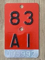 AI 83 - VELONUMMER - FAHRRADSCHILD - PLAQUE DE VELO - AI 83