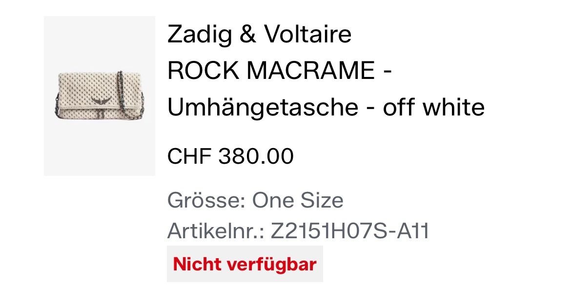 Zadig & Voltaire Taschen: Zadig Voltaire Tasche – Gebraucht aus Sevelen von sar_hmx8 6