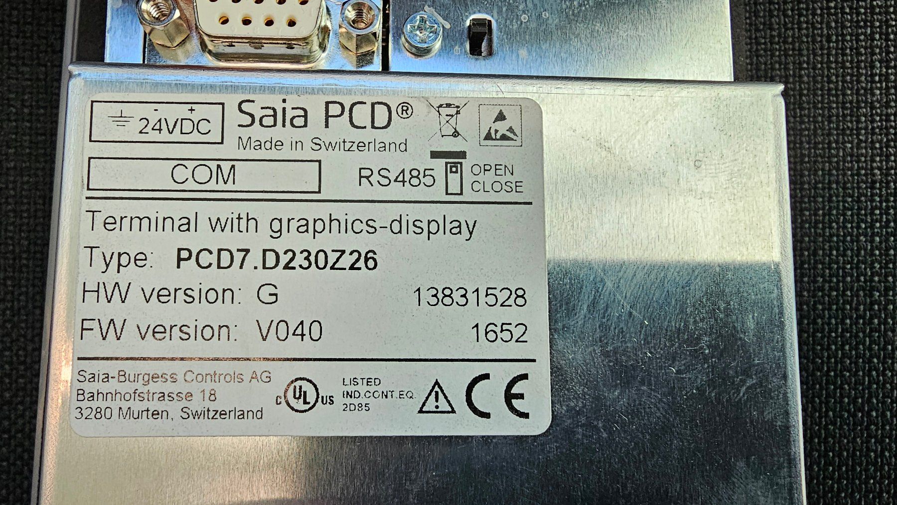 Sistema di controllo: Saia PCD7.D230Z26 Terminal – Usato da Boniswil venduto da LakeSide_Boniswil 2