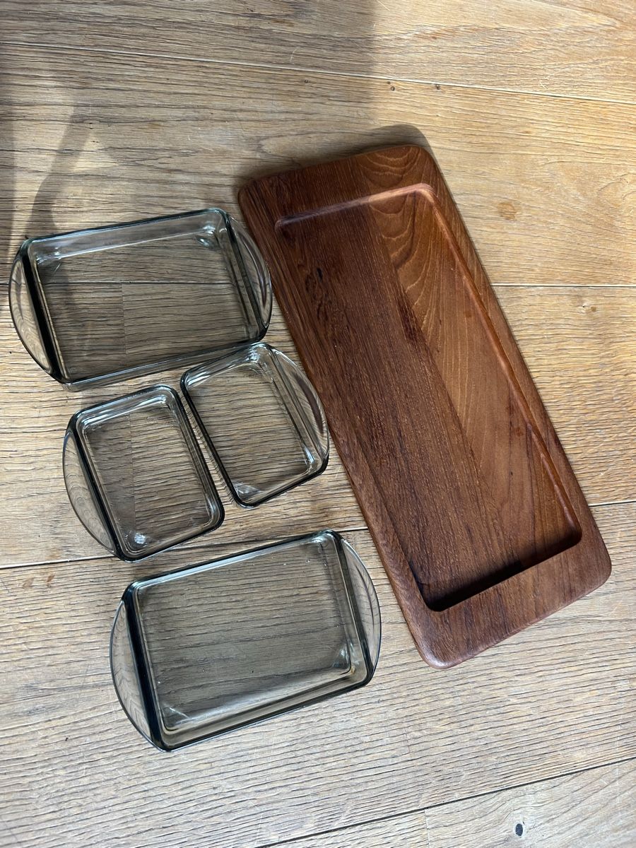 Servierplatten: Dänisches Digsmed Teak und Glas Snacktablett  – Gebraucht aus Uerikon von Saffagirl 3