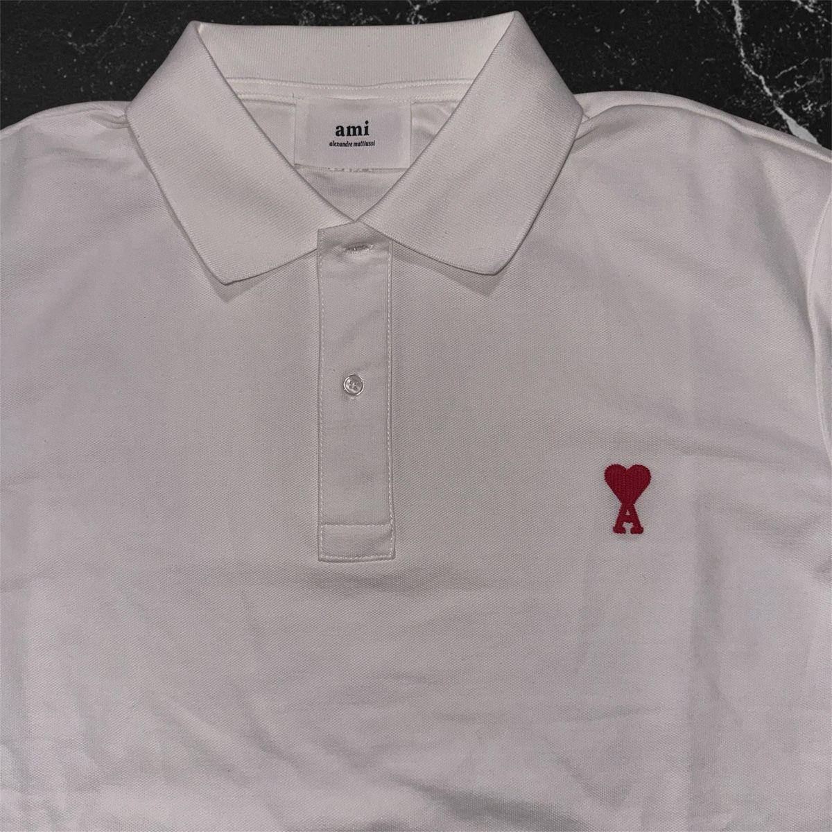 Magliette Polo: AMI Paris Poloshirt Weiss Grösse L – Nuovo (secondo la descrizione) da Frenkendorf venduto da a_1999 1