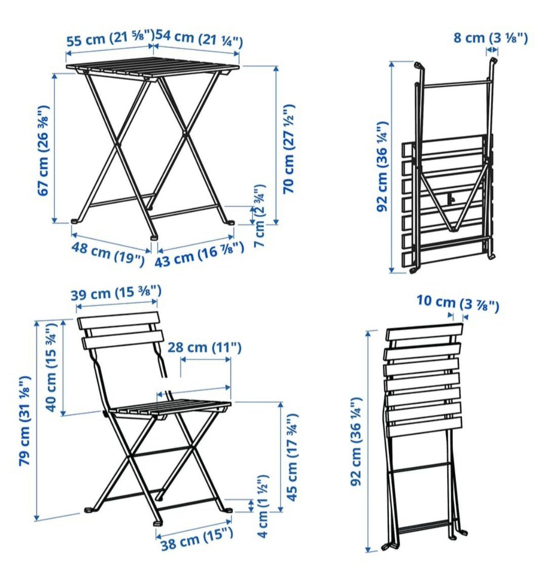 Ikea Set tavolo e sedie: Ikea "Tärnö" Tisch + 2 Stühle – Usato da Bern venduto da __p_v_a__ 3