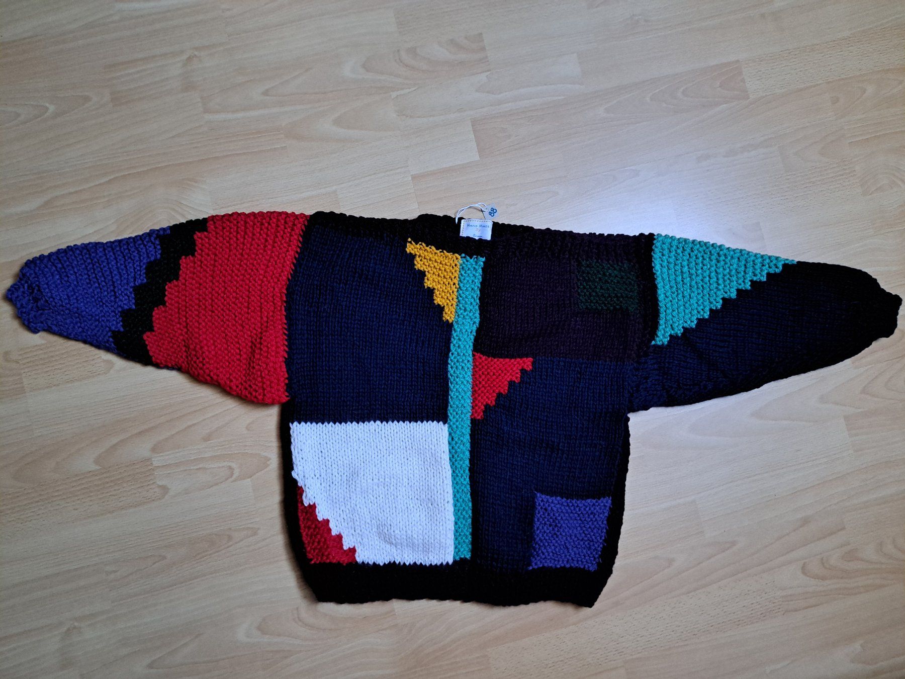 Maglioni & Felpe: Vielfarbiger Wollpulli Handgestrickt – Nuovo (secondo la descrizione) da Hettiswil venduto da san_kf5h