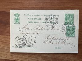 Postkarte  1900 Luxembourg Doppelkarte    Vintage  (G1641)