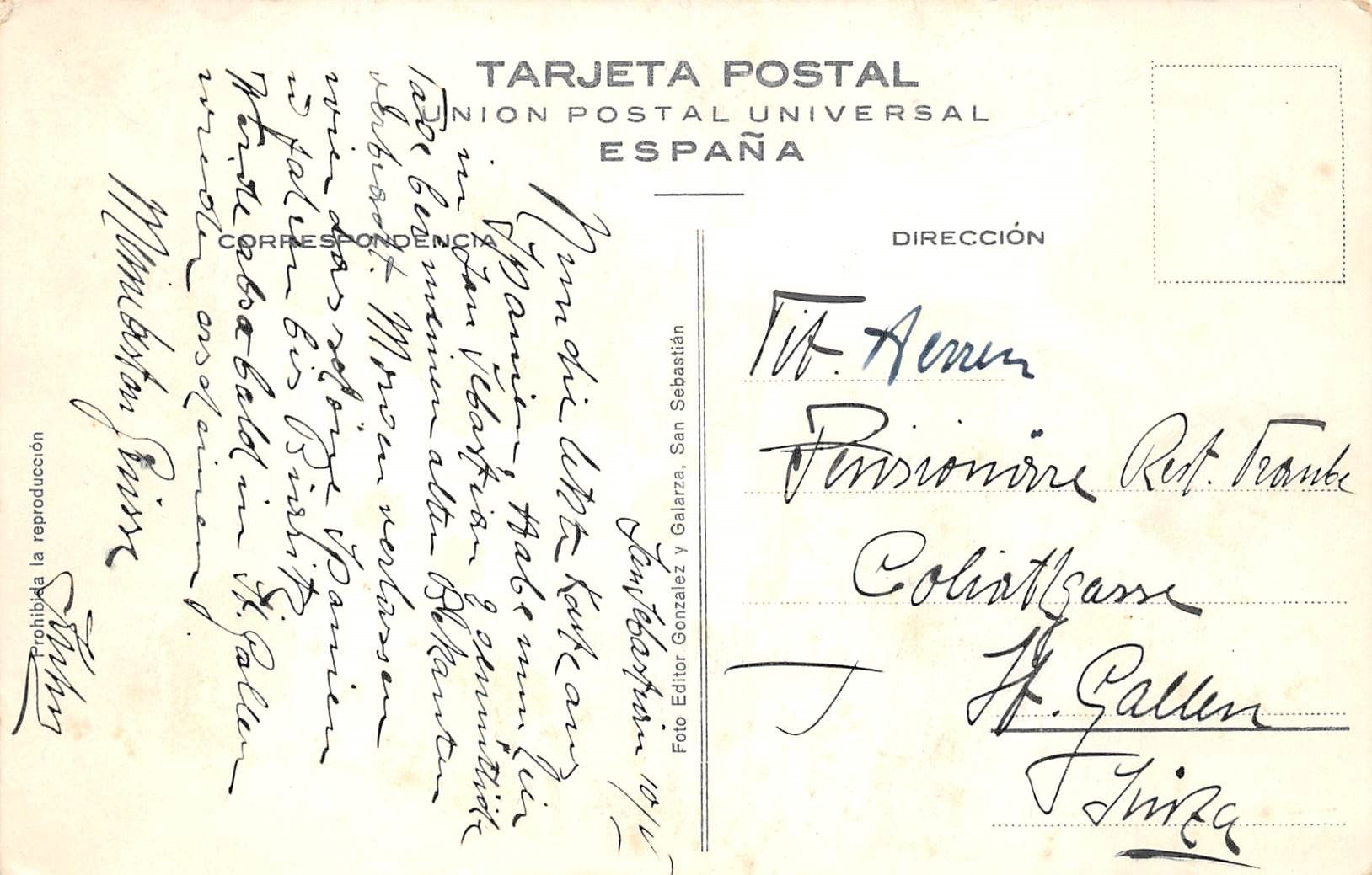 Cartoline postali: San Sebastian, Strand und Hotels – Usato da Ottikon b.Kemptth. venduto da Neptun1974 1