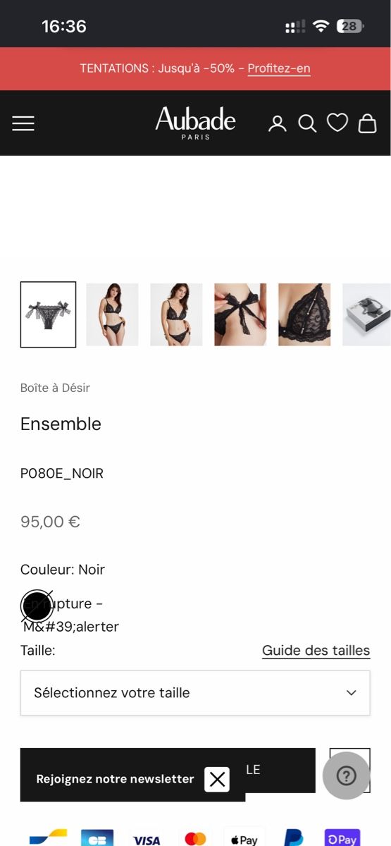 Aubade Sonstige Unterwäsche: Ensemble Aubade XS comme neuf  – Gebraucht aus lausanne von Lilos77 2