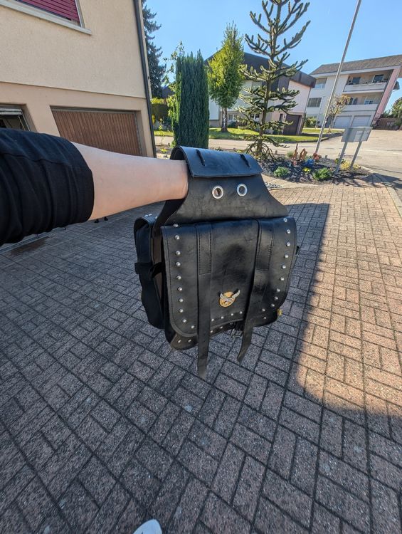 Garneck Retro Motorrad Satteltasche - Vintage Kunstleder Tasche Mit Großer Kapazität