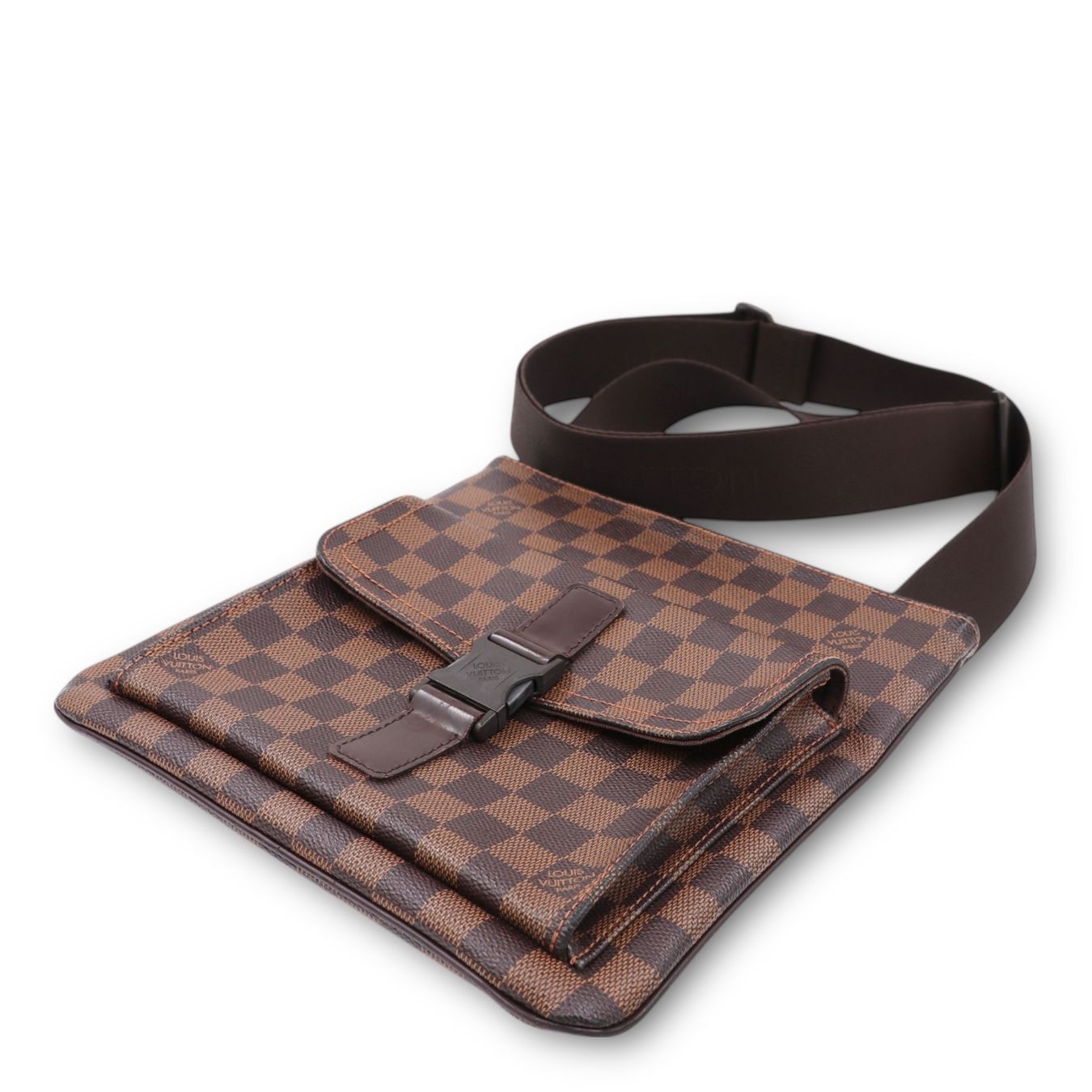 Louis Vuitton Borse: Louis Vuitton Pochette Melville Damier ebène – Usato da Binningen venduto da Designerlabels 7