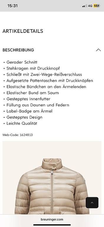 Giacche: MONCLER Leichte Daunenjacke – Nuovo e nell'imballaggio originale da St. Gallen venduto da Konstanza 3
