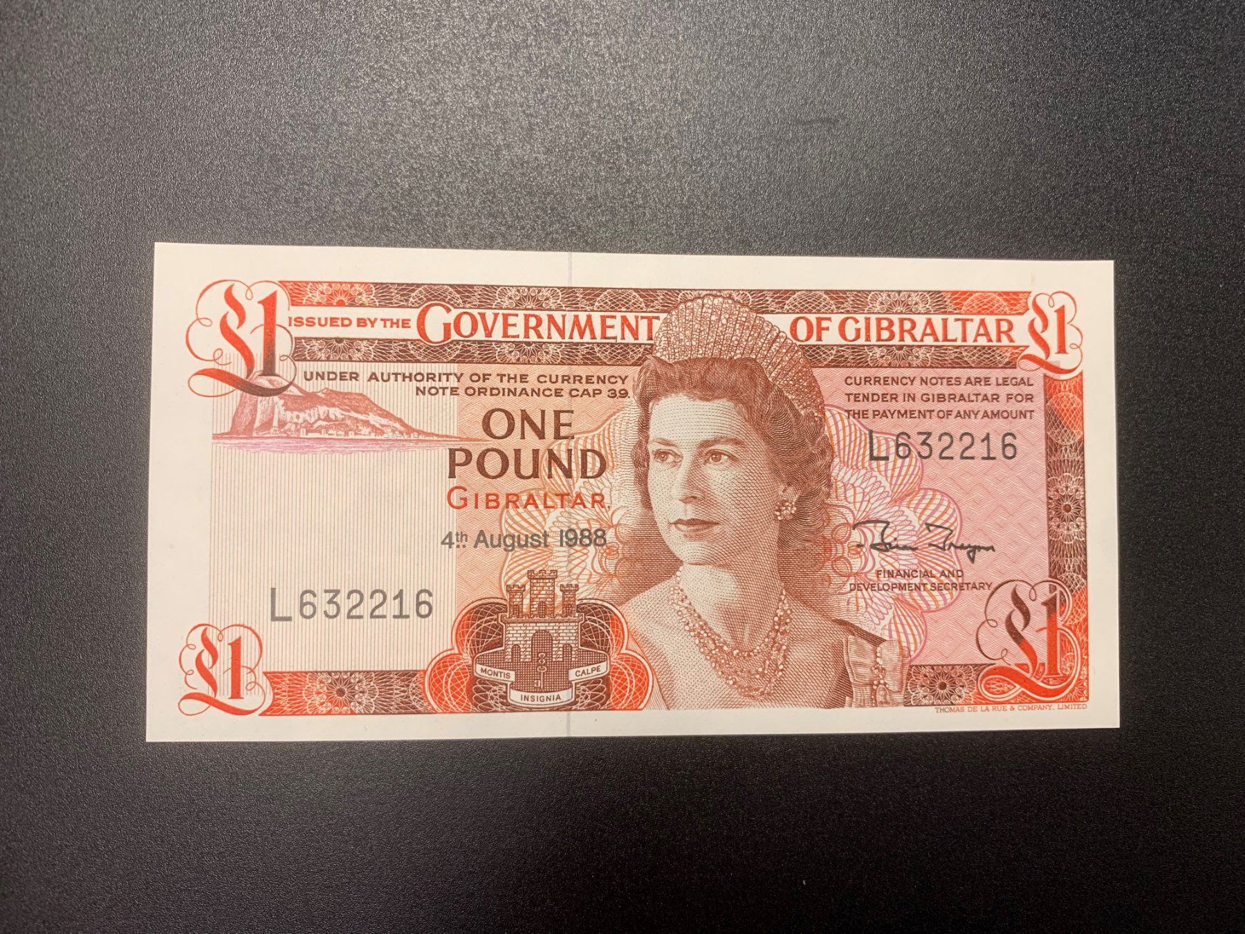 Banconote: Banknote Gibraltar, 1988, 1 Pound, P 20 e, unzirkuliert – Nuovo (secondo la descrizione) da Safenwil venduto da Catracho99