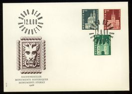 1964–1968, FDC, Baudenkmäler (Nr. 419, 420, 422)