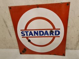 Original Vintage XXL STANDARD OIL Emailschild 1930er