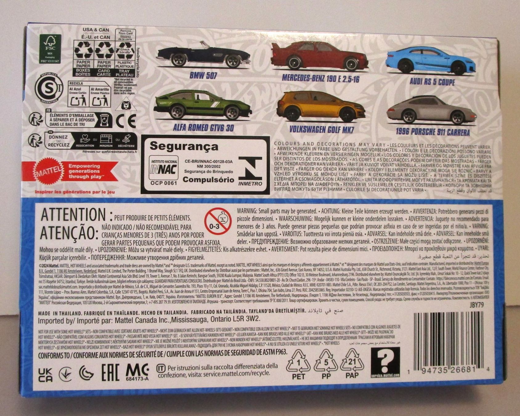 Hot Wheels Modellini d'auto: HOT WHEELS SILVER SERIES PACK 6 VOITURES - JBY79 – Nuovo e nell'imballaggio originale da Chêne-Bourg venduto da breno56 3