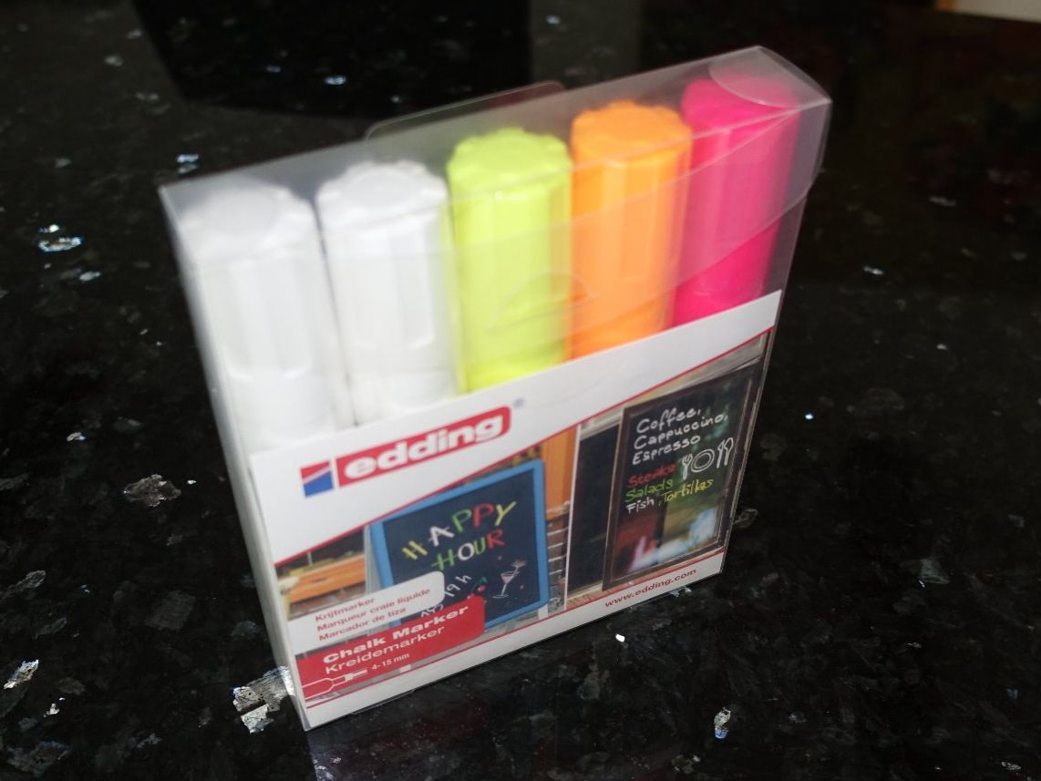 Edding Penna & Evidenziatori: Edding 4090 Chalk Marker Set 5 Stk NEU – Nuovo e nell'imballaggio originale da Pâquier-Montbarry venduto da phi_5v2r