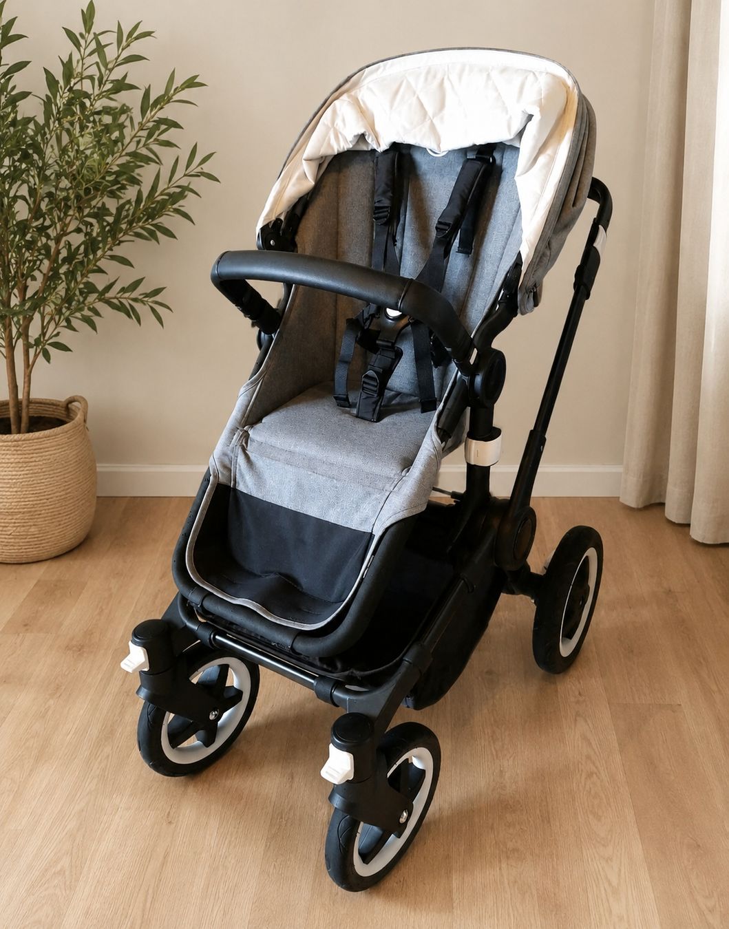 Bugaboo Carrozzine: Kombikinderwagen Bugaboo Buffalo Classic - Grey Melange – Nuovo (secondo la descrizione) da Wahlen b. Laufen venduto da Adrenaalina